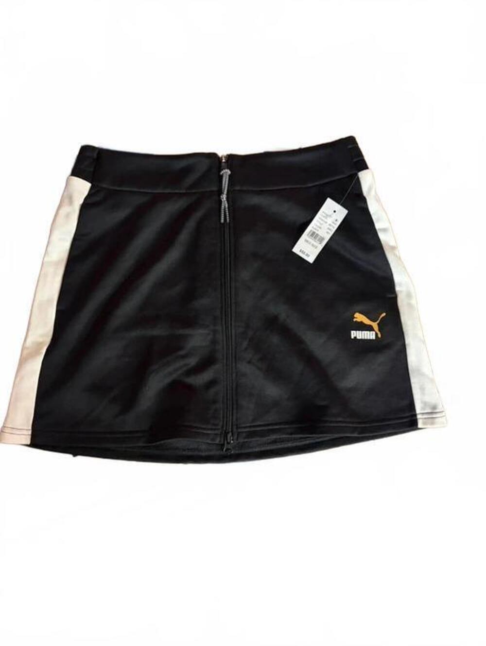Puma Black and White Athletic Skirt with Front Zipper - Medium Size